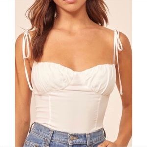 NWT Reformation Malta Top in Ivory